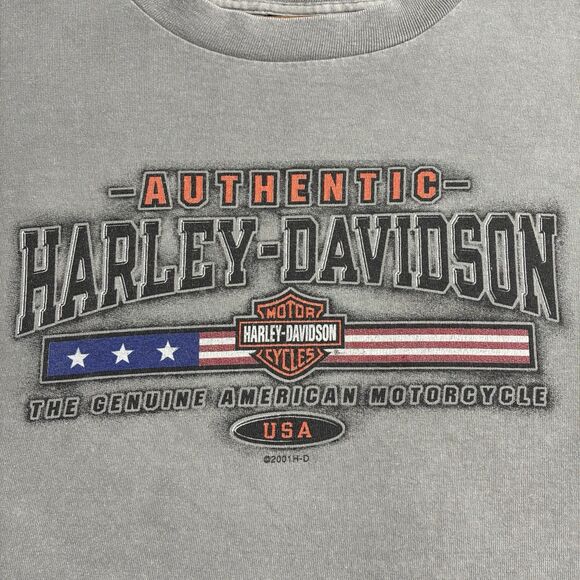 Vintage Harley Davidson T-Shirt Mens Medium 90’s Made USA Single Stitch Flames - Picture 8 of 14